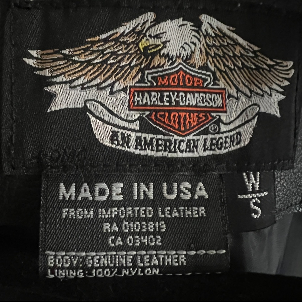 Harley-Davidson Black Leather Vest - Picture 3 of 5